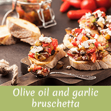 Olive oil and garlic Bruschetta Jingilli